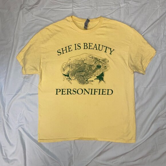 Comical Men's Yellow / Tan T-Shirt - Gildan - Picture 2 of 6